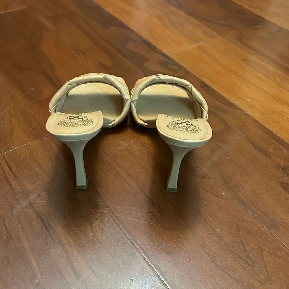 Antonio Melani‎ Brelanie strap mules heel size 8.5 in tan